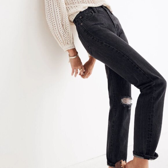 Madewell The Perfect Vintage Jean – Roxstone Wash, Knee-Rip Edition (Size 28) - Picture 8 of 10